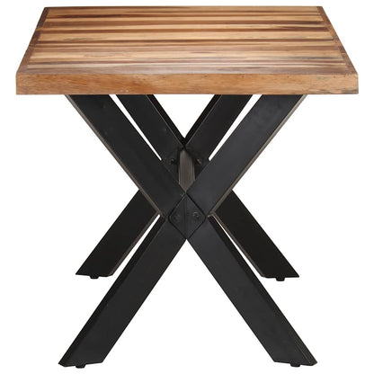 Tavolo da Pranzo 160x80x75 cm Legno Massello con Finitura Ambra | homemem39