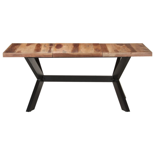 Tavolo da Pranzo 180x90x75 cm Legno Massello con Finitura Ambra - homemem39