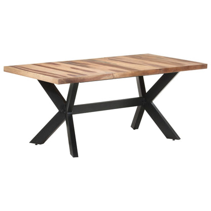 Tavolo da Pranzo 180x90x75 cm Legno Massello con Finitura Ambra - homemem39