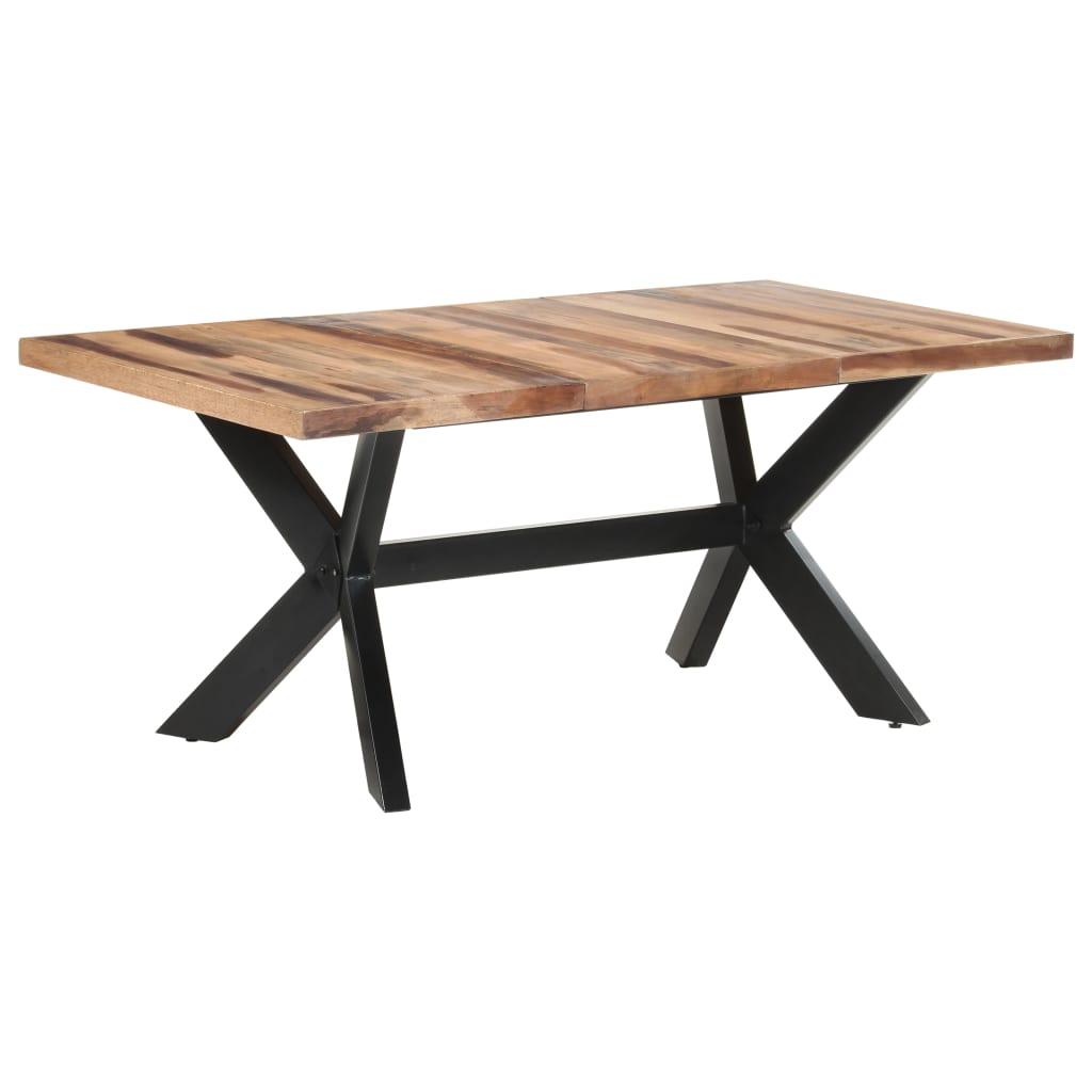 Tavolo da Pranzo 180x90x75 cm Legno Massello con Finitura Ambra - homemem39