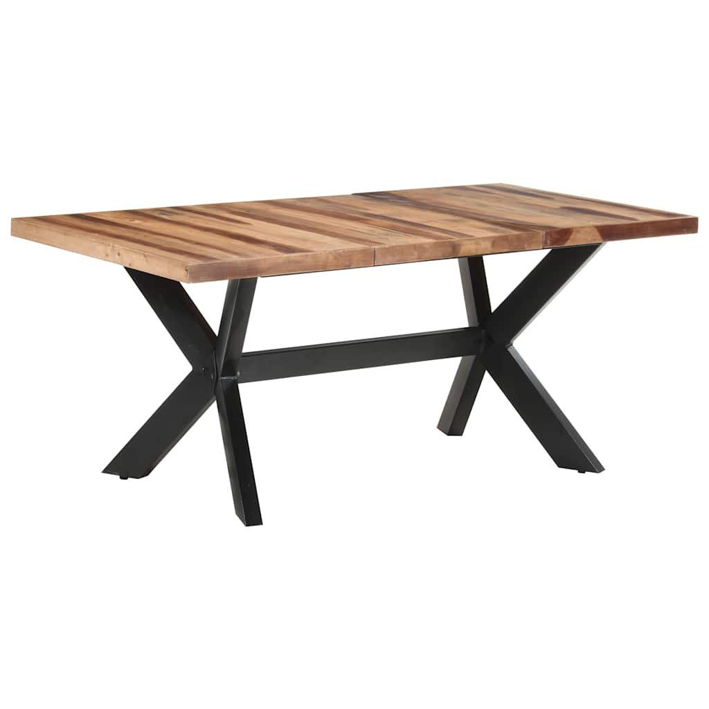 Tavolo da Pranzo Legno Massello con Finitura Ambra