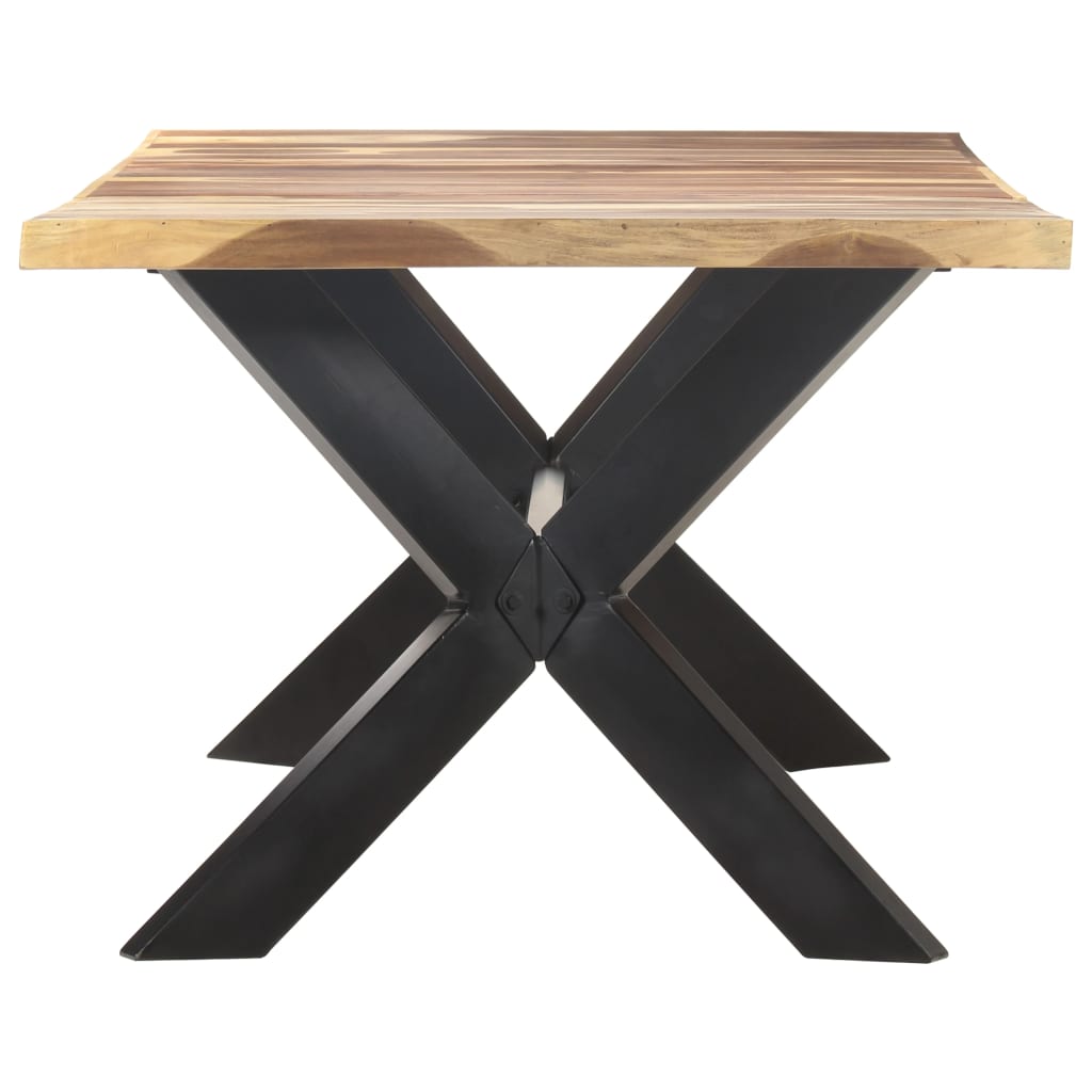 Tavolo da Pranzo 200x100x75cm Legno Massello con Finitura Ambra | homemem39