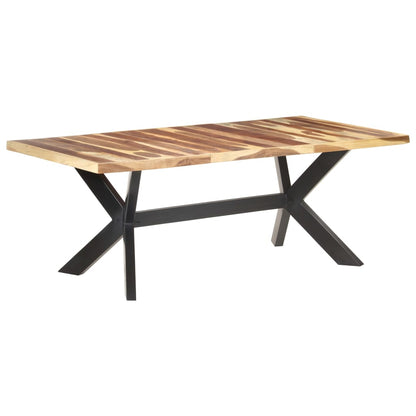 Tavolo da Pranzo 200x100x75cm Legno Massello con Finitura Ambra | homemem39