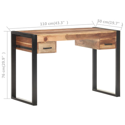 Scrivania 110x50x76 cm in Legno Massello