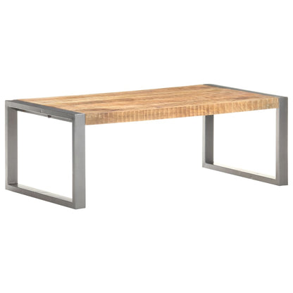 Tavolino da Salotto 110x60x40 cm in Legno di Mango Grezzo | homemem39