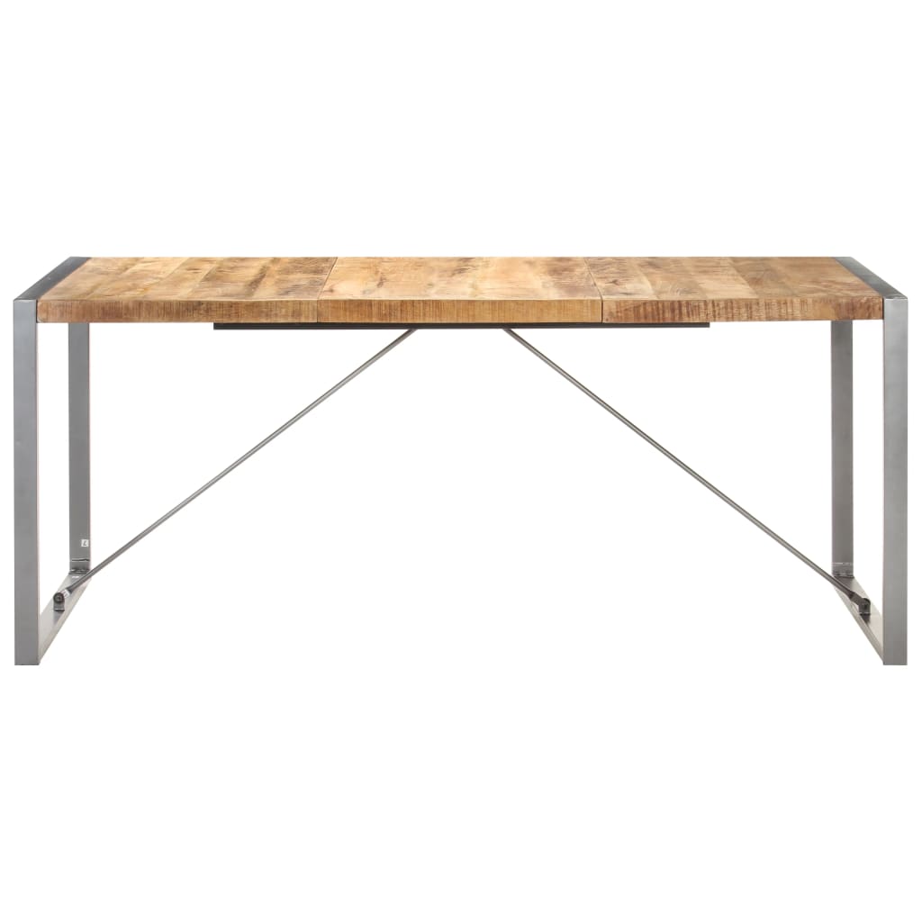 Tavolo da Pranzo 180x90x75 cm in Legno Massello di Mango Grezzo | homemem39