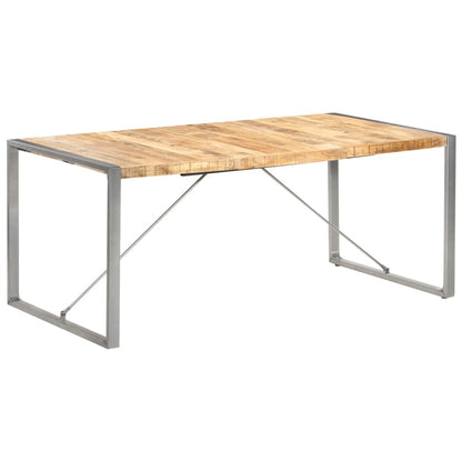 Tavolo da Pranzo 180x90x75 cm in Legno Massello di Mango Grezzo | homemem39
