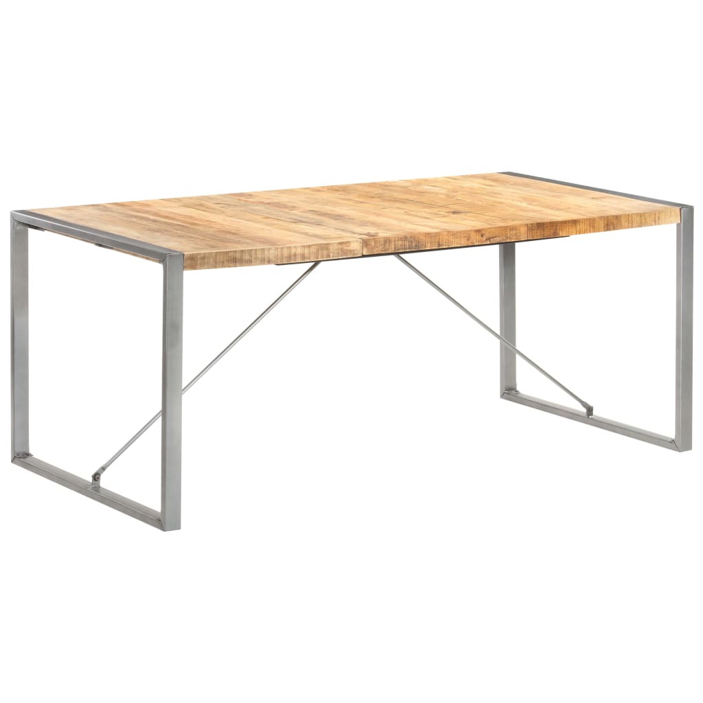 Tavolo da Pranzo 180x90x75 cm in Legno Massello di Mango Grezzo | homemem39