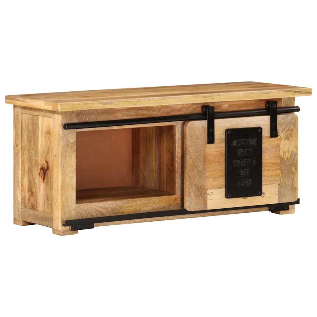 Mobile Porta TV 90x35x40 cm in Legno Massello di Mango