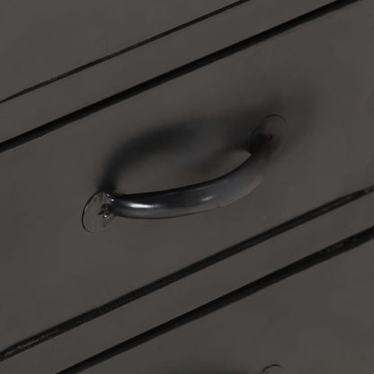 Credenza 110x30x65 cm in Massello di Mango Grezzo e Acciaio - homemem39