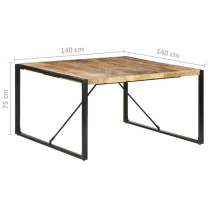 Tavolo da Pranzo 140x140x75 cm in Legno di Mango Grezzo | homemem39