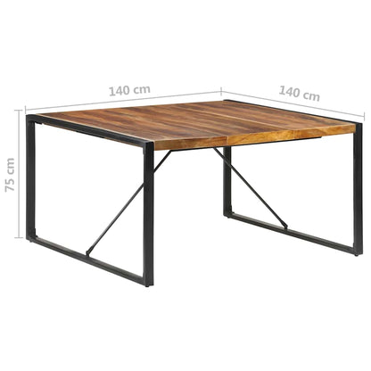 Tavolo da Pranzo 140x140x75 cm in Legno Massello