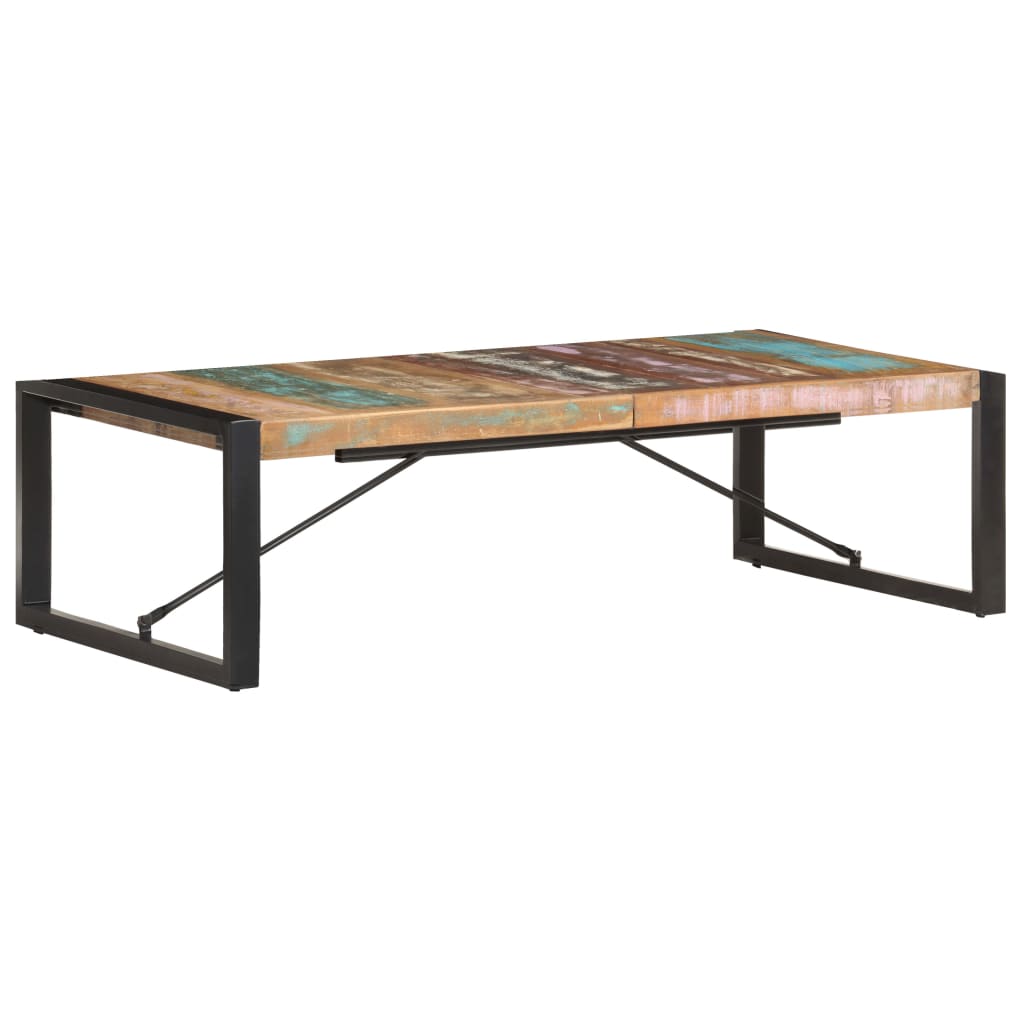 Tavolino da Salotto 140x70x40 cm in Legno Massello di Recupero | homemem39