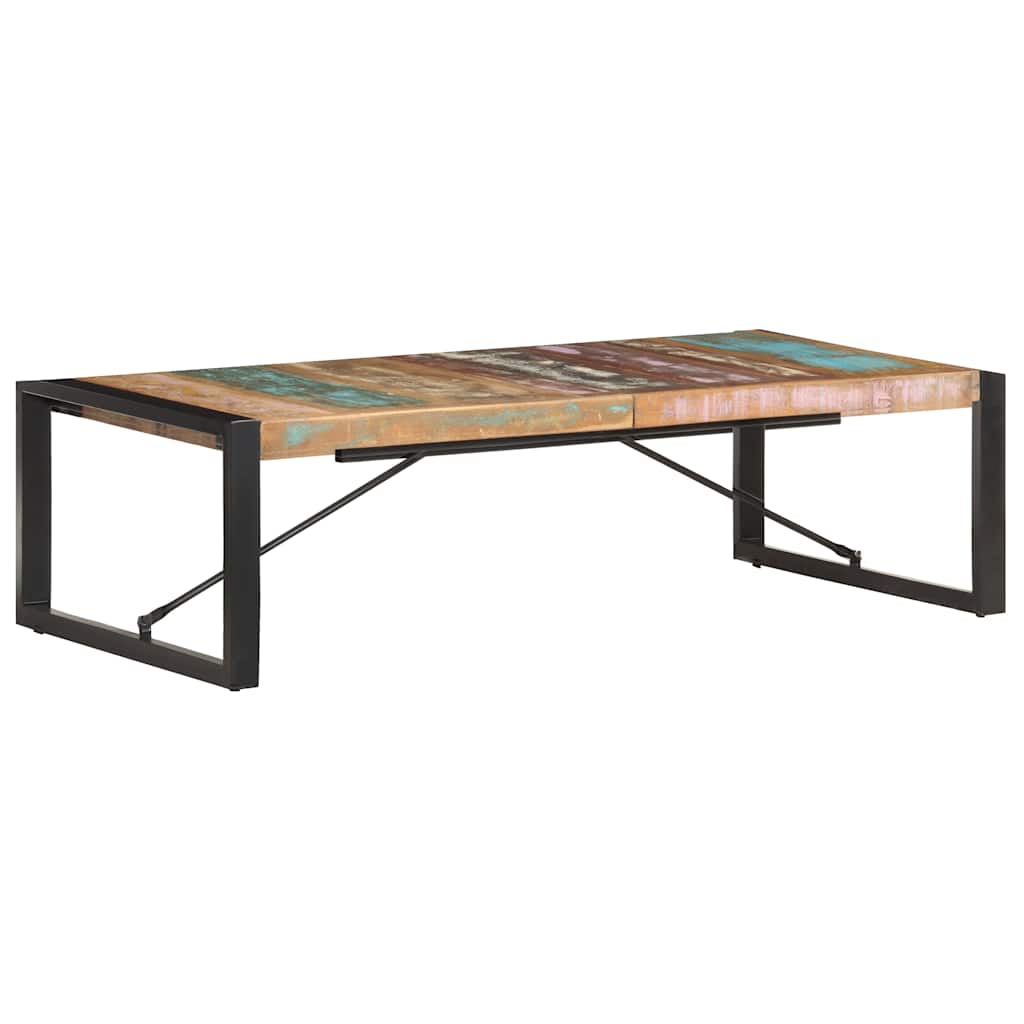Tavolino da Salotto 140x70x40 cm in Legno Massello di Recupero
