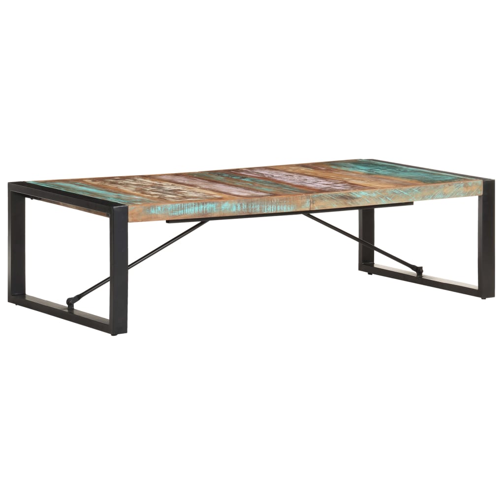 Tavolino da Salotto 140x70x40 cm in Legno Massello di Recupero | homemem39