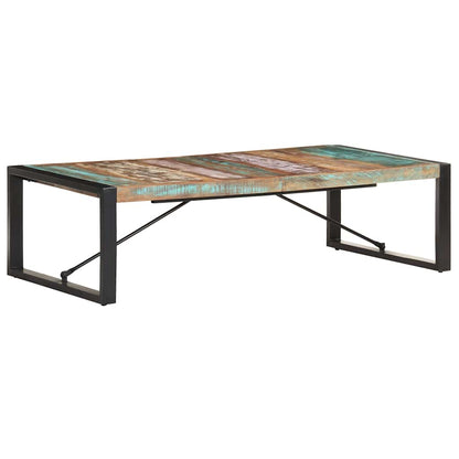 Tavolino da Salotto 140x70x40 cm in Legno Massello di Recupero