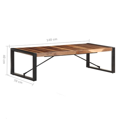 Tavolino da Salotto 140x70x40 cm in Legno Massello