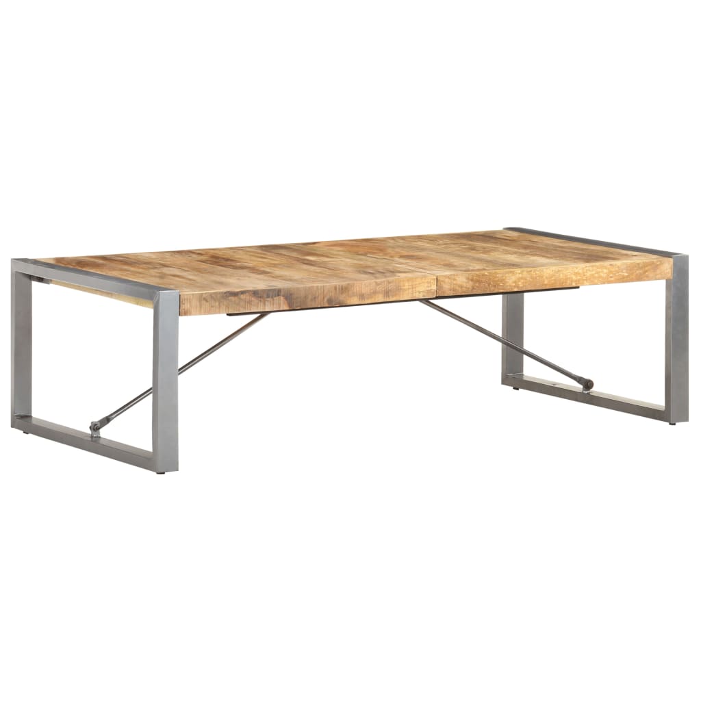 Tavolino da Salotto 140x70x40 cm in Legno di Mango Grezzo | homemem39