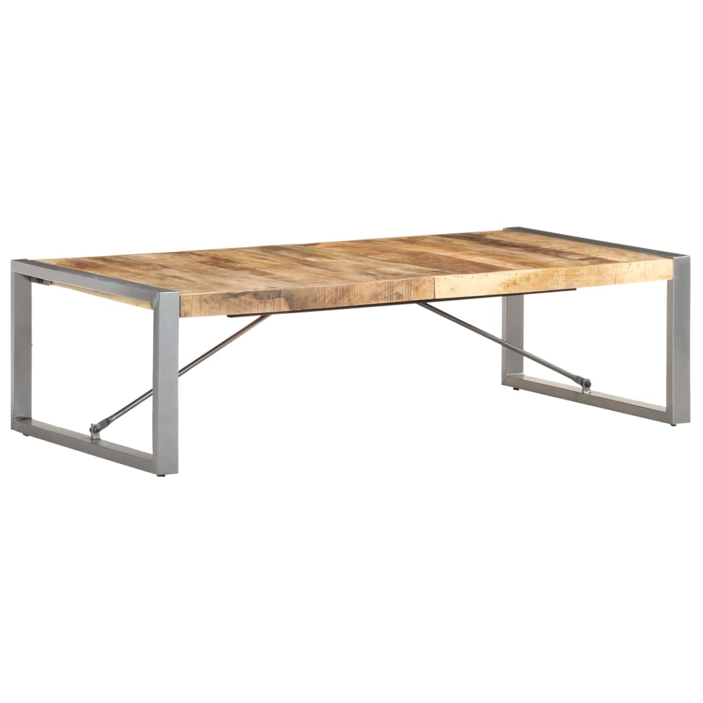 Tavolino da Salotto 140x70x40 cm in Legno di Mango Grezzo | homemem39