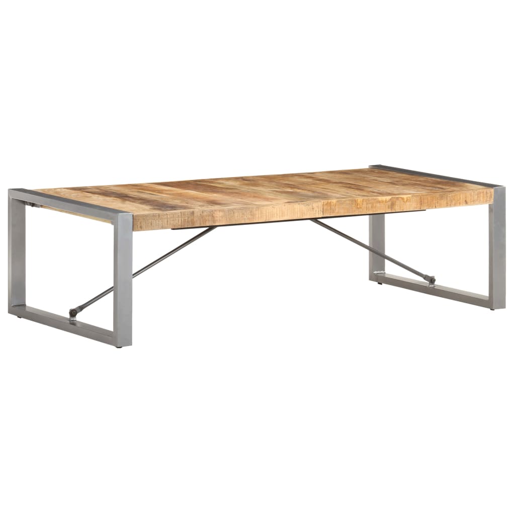 Tavolino da Salotto 140x70x40 cm in Legno di Mango Grezzo | homemem39