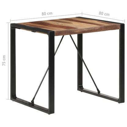 Tavolo da Pranzo 80x80x75 cm in Legno Massello