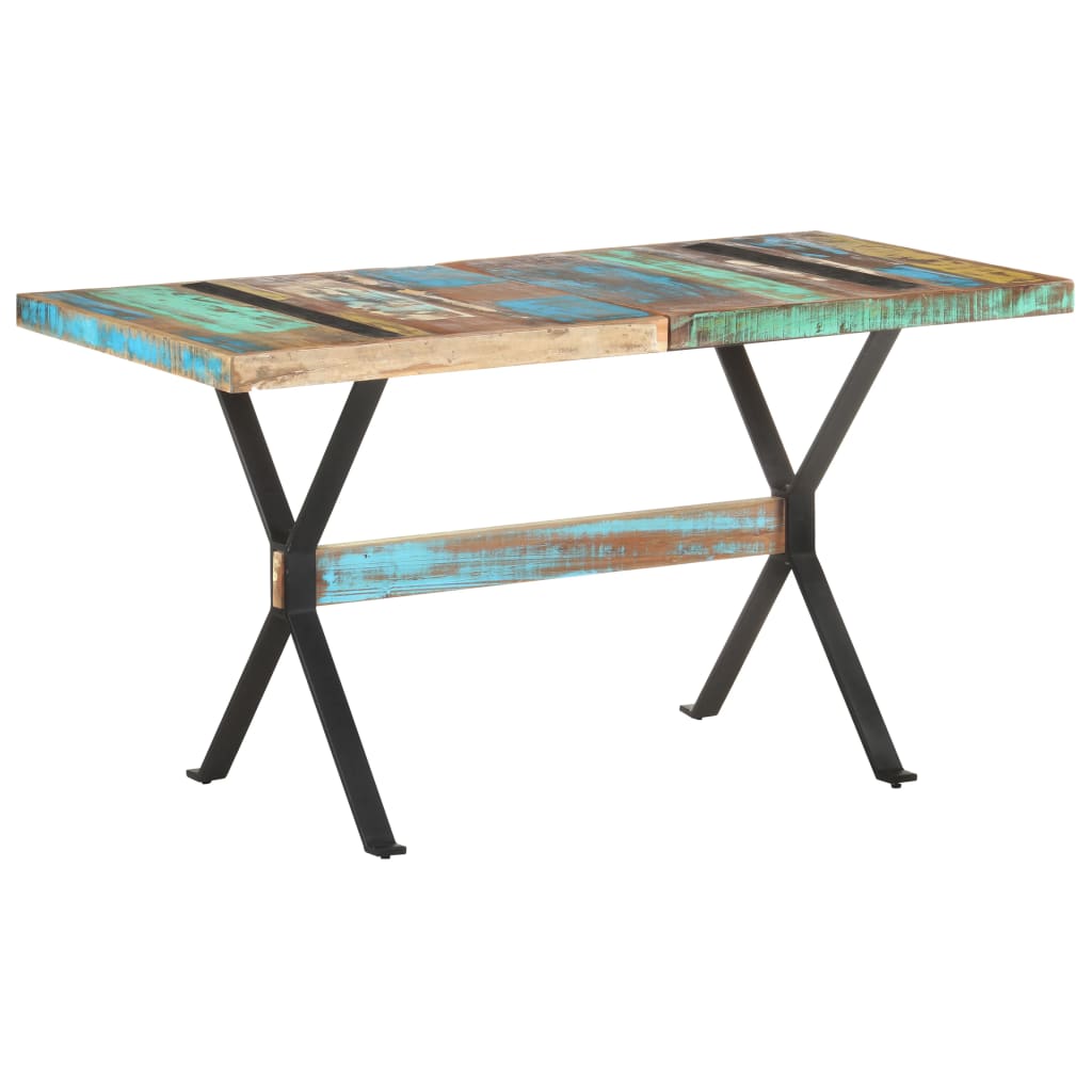 Tavolo da Pranzo 140x70x76 cm in Legno Massello di Recupero | homemem39