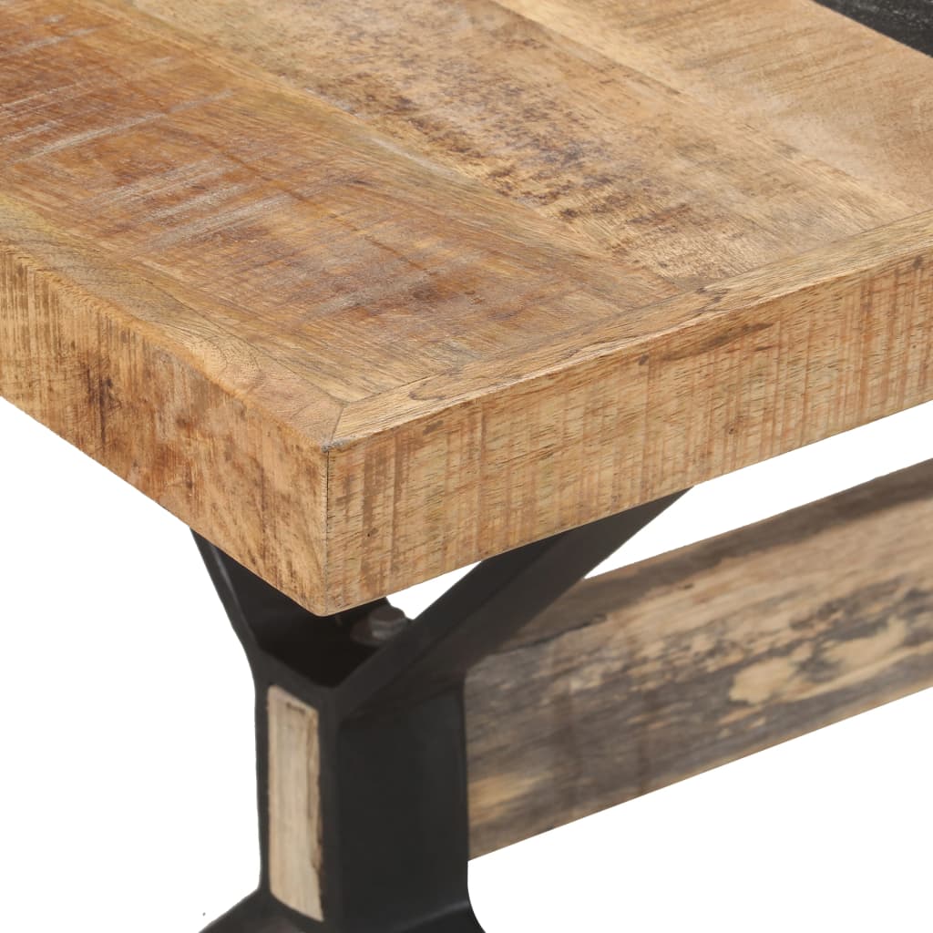 Tavolo da Pranzo 160x80x76 cm in Legno Massello di Mango Grezzo | homemem39