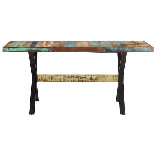 Tavolo da Pranzo 160x80x76 cm in Legno Massello di Recupero