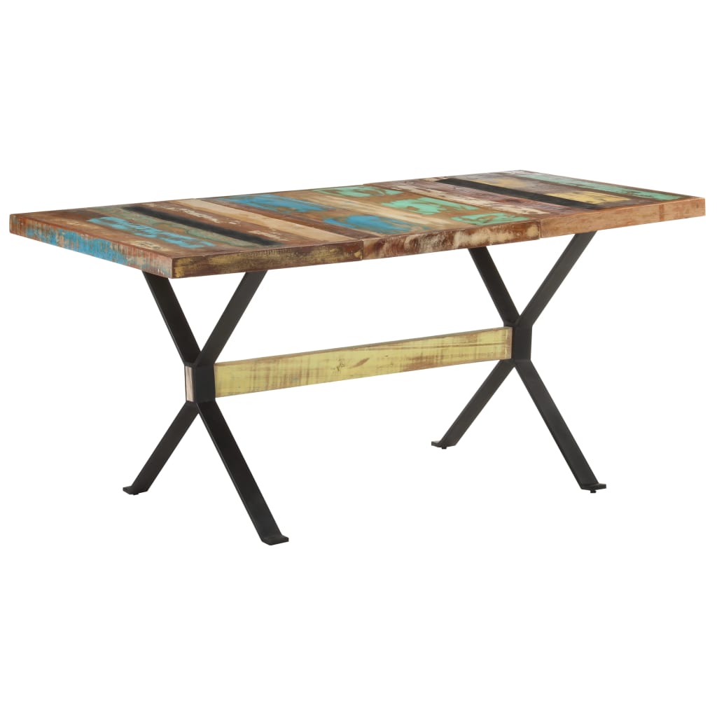 Tavolo da Pranzo 160x80x76 cm in Legno Massello di Recupero | homemem39