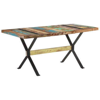 Tavolo da Pranzo 160x80x76 cm in Legno Massello di Recupero | homemem39