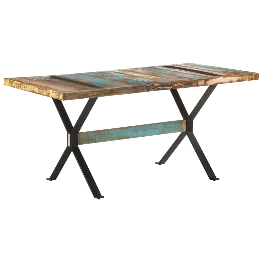 Tavolo da Pranzo 160x80x76 cm in Legno Massello di Recupero | homemem39