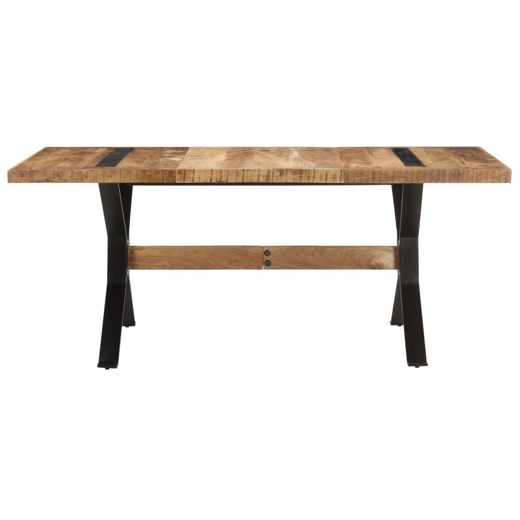 Tavolo da Pranzo 180x90x76 cm in Legno Massello di Mango Grezzo | homemem39
