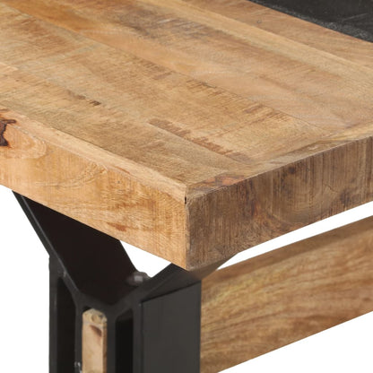 Tavolo da Pranzo 180x90x76 cm in Legno Massello di Mango Grezzo | homemem39