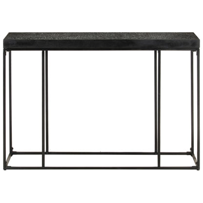 Tavolo Consolle Nero 110x35x76 cm Massello di Acacia e Mango - homemem39