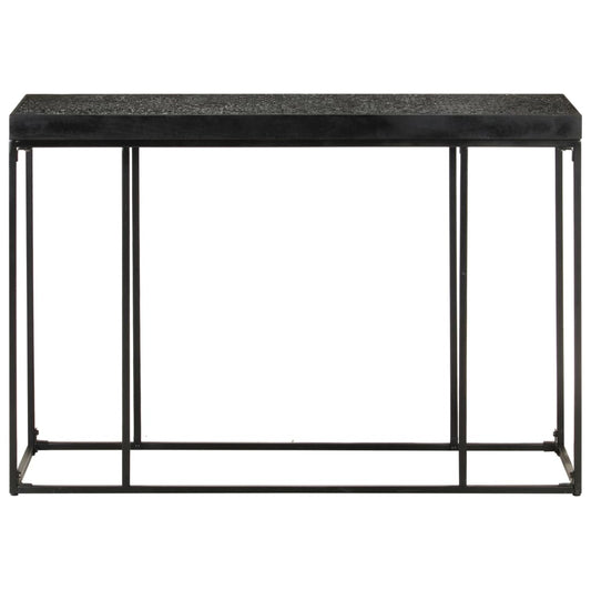 Tavolo Consolle Nero 110x35x76 cm Massello di Acacia e Mango - homemem39