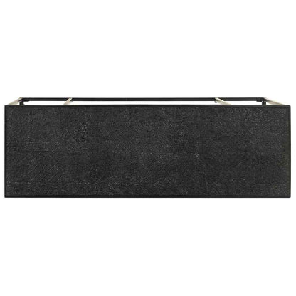 Tavolo Consolle Nero 110x35x76 cm Massello di Acacia e Mango