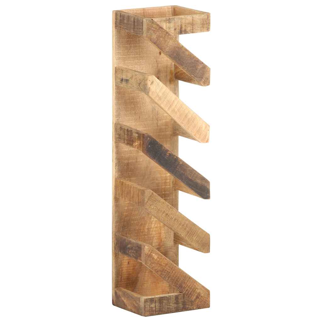 Portavino da 5 Bottiglie in Legno Massello di Mango
