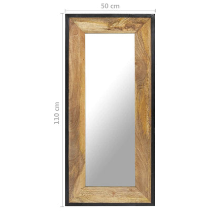 Specchio 110x50 cm in Legno Massello di Mango
