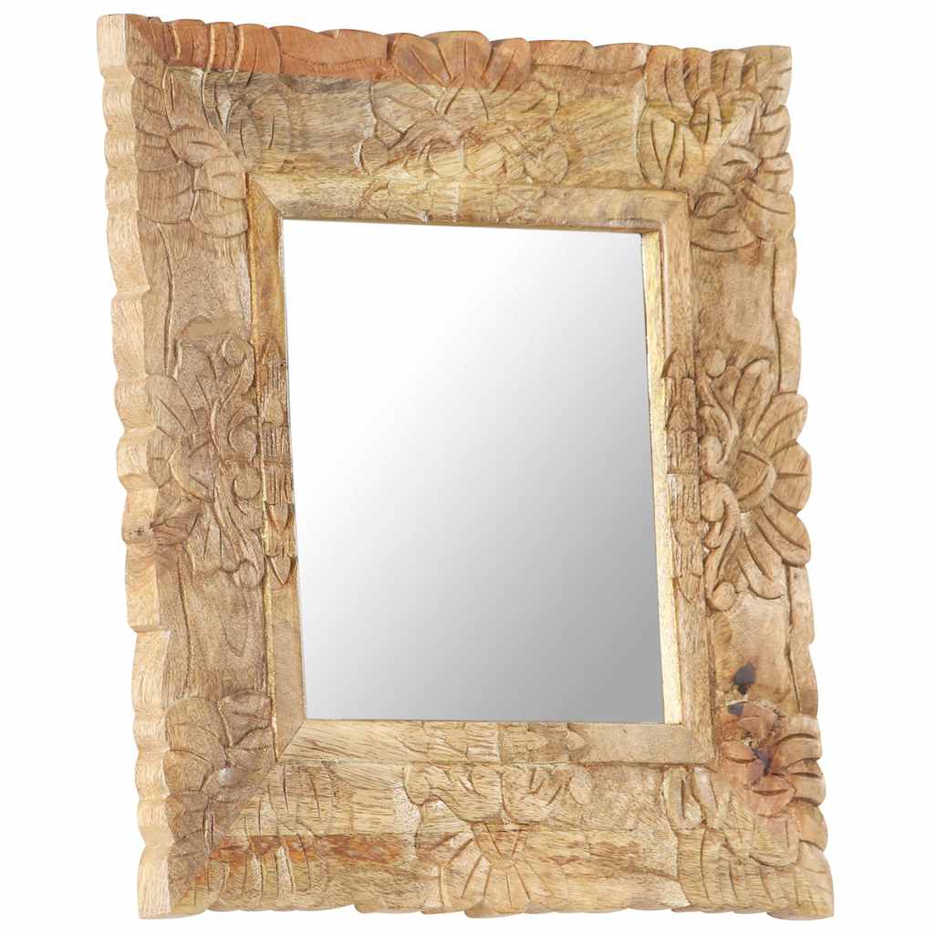 Specchio 50x50 cm in Legno Massello di Mango