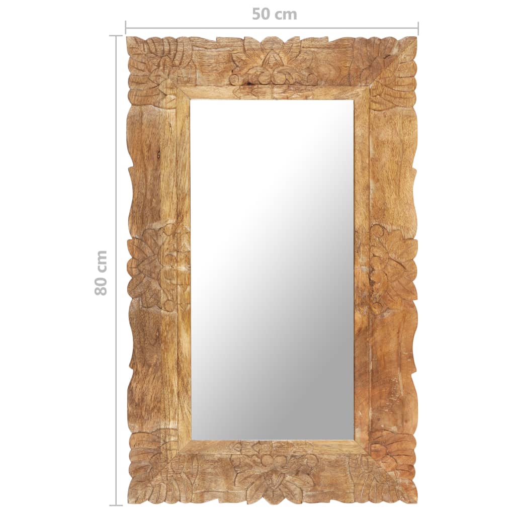 Specchio 80x50 cm in Legno Massello di Mango | homemem39