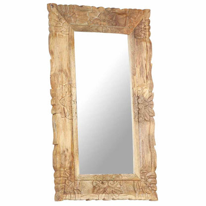 Specchio 80x50 cm in Legno Massello di Mango