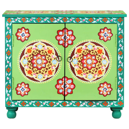 Credenza Dipinta a Mano Multicolore 70x35x60 cm Legno di Mango | homemem39