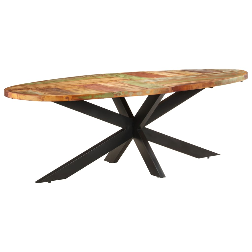 Tavolo da Pranzo 240x100x75 cm in Legno Massello di Recupero | homemem39