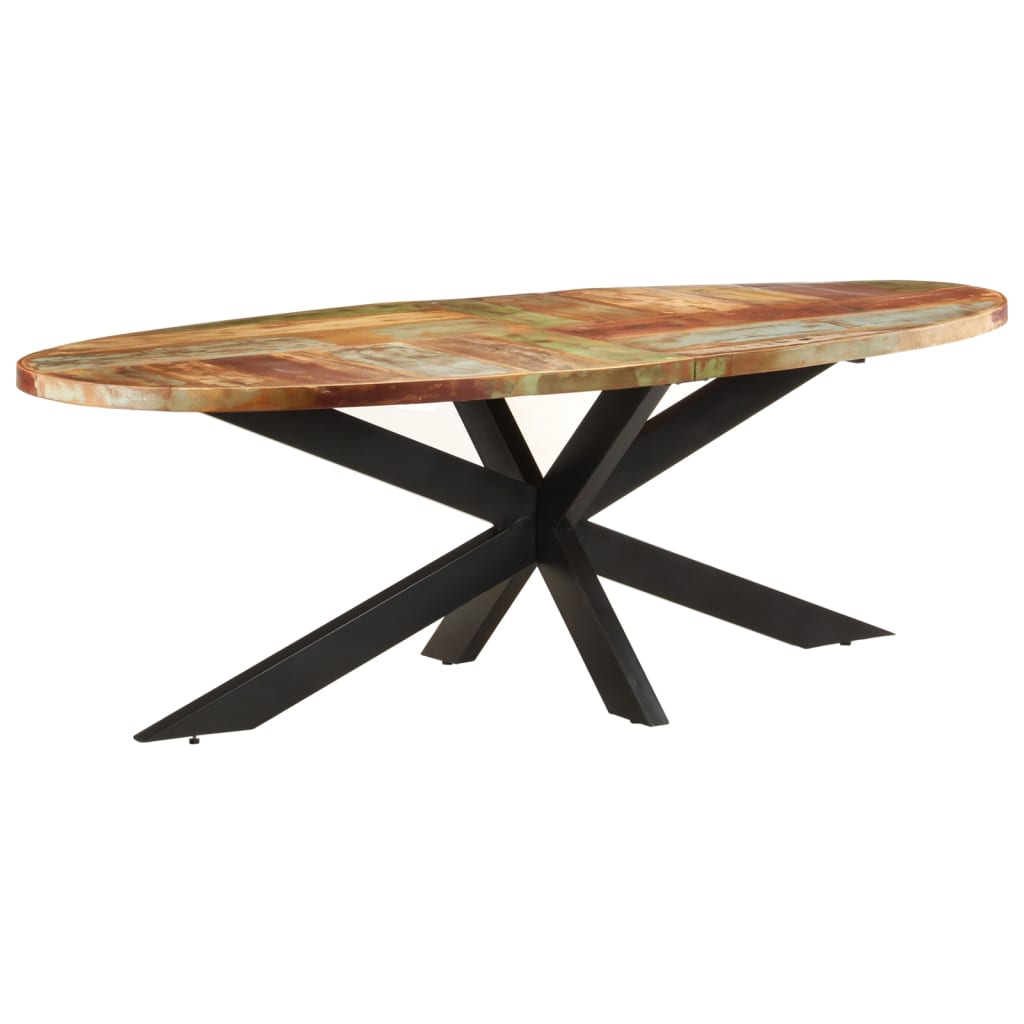 Tavolo da Pranzo 240x100x75 cm in Legno Massello di Recupero | homemem39