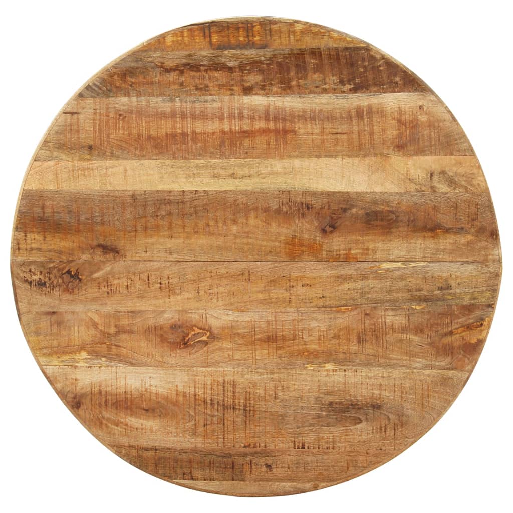 Tavolo da Pranzo Rotondo 100x100x75 cm Massello di Mango Grezzo - homemem39