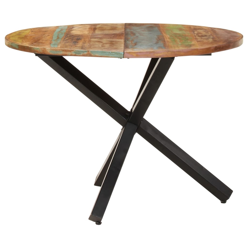 Tavolo da Pranzo Rotondo 100x100x75 cm Massello di Recupero - homemem39