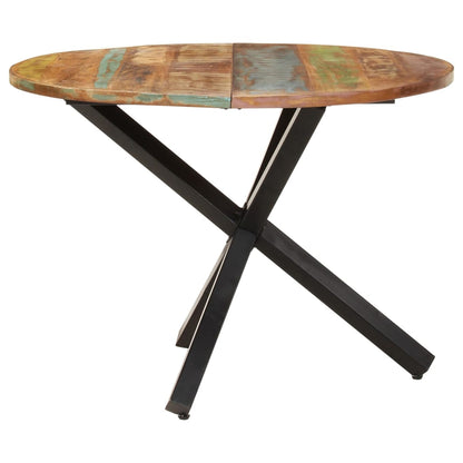 Tavolo da Pranzo Rotondo 100x100x75 cm Massello di Recupero - homemem39