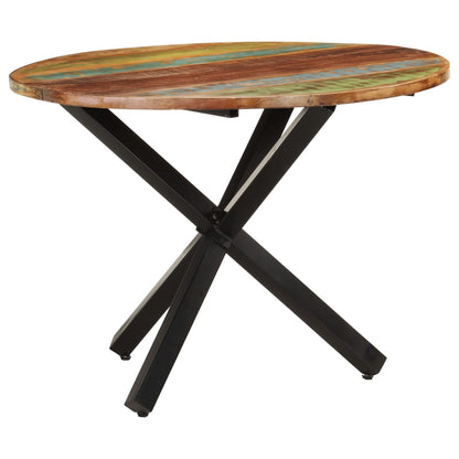 Tavolo da Pranzo Rotondo 100x100x75 cm Massello di Recupero - homemem39