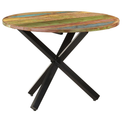 Tavolo da Pranzo Rotondo 100x100x75 cm Massello di Recupero - homemem39