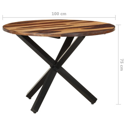 Tavolo da Pranzo 100x100x75 cm Legno di Acacia Finitura Ambra - homemem39
